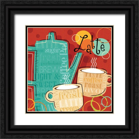 Funky Brew III Black Ornate Wood Framed Art Print with Double Matting by Pela Studio