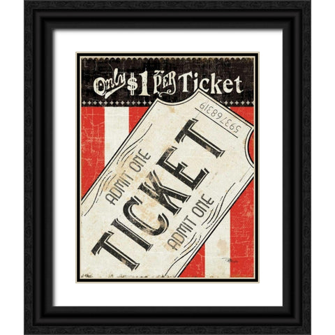 Movie Night IV Black Ornate Wood Framed Art Print with Double Matting by Pela Studio