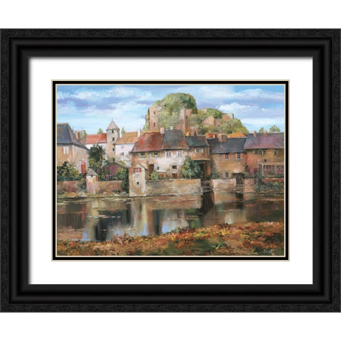 La Seyne-sur-Mer Black Ornate Wood Framed Art Print with Double Matting by Duvall, Roger