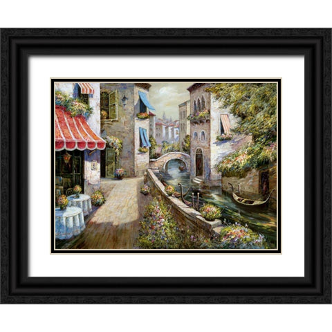 Venezia Petite II Black Ornate Wood Framed Art Print with Double Matting by Mancini, Gianni