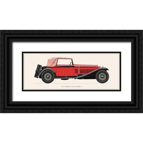 Alfa Romeo 1930 Black Ornate Wood Framed Art Print with Double Matting by Fantini, Antonio