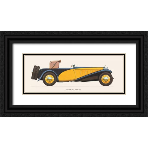 Delage 1933 Black Ornate Wood Framed Art Print with Double Matting by Fantini, Antonio