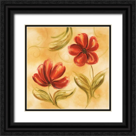 Laraâ€™s Whimsy II Black Ornate Wood Framed Art Print with Double Matting by Brey, Michael