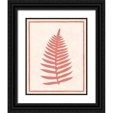 Silhouette in Coral I Black Ornate Wood Framed Art Print with Double Matting by Davies, Susan