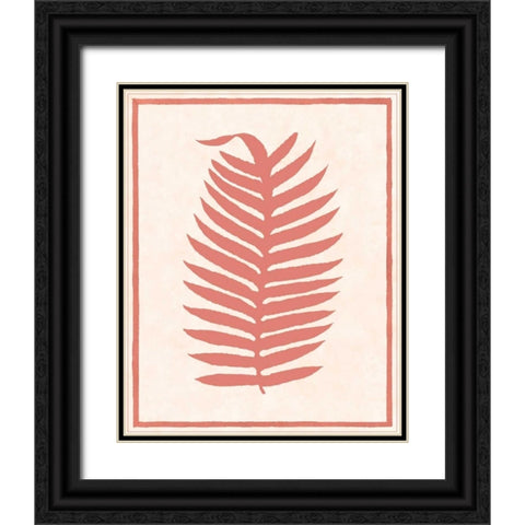 Silhouette in Coral II Black Ornate Wood Framed Art Print with Double Matting by Davies, Susan