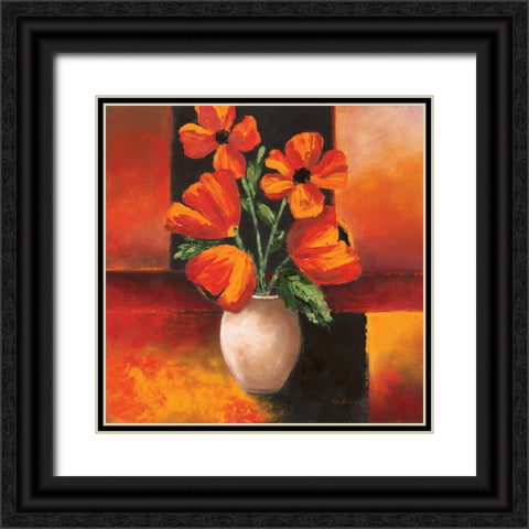 Pizazz Variations I Black Ornate Wood Framed Art Print with Double Matting by King, Michael
