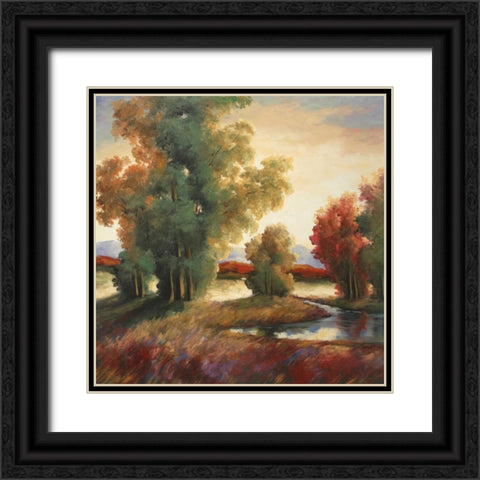 Mountain Shadows Black Ornate Wood Framed Art Print with Double Matting by Rogers, Adam