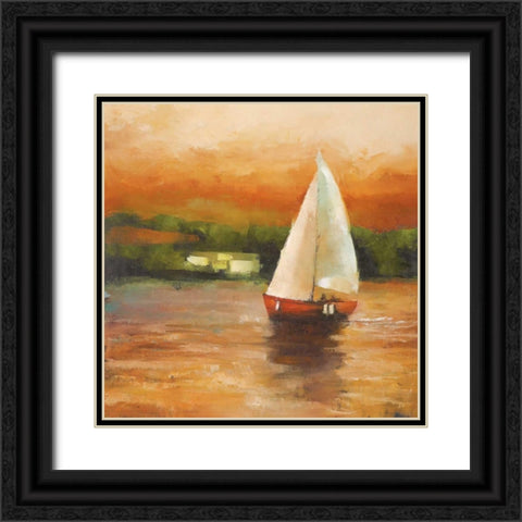 Majorcan Sail Petites B Black Ornate Wood Framed Art Print with Double Matting by Rogers, Adam