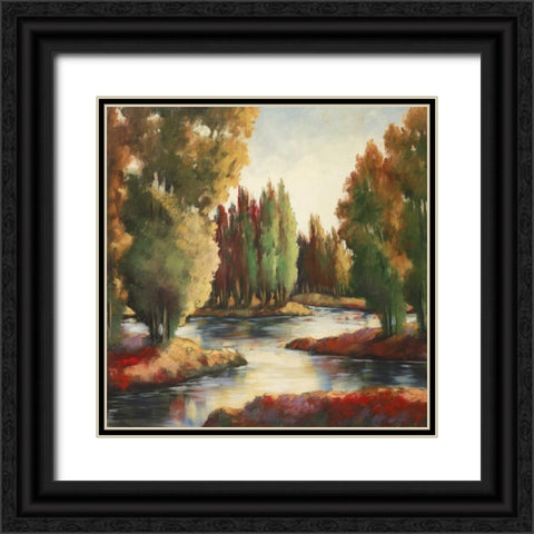 Sullivans Creek II Black Ornate Wood Framed Art Print with Double Matting by Rogers, Adam