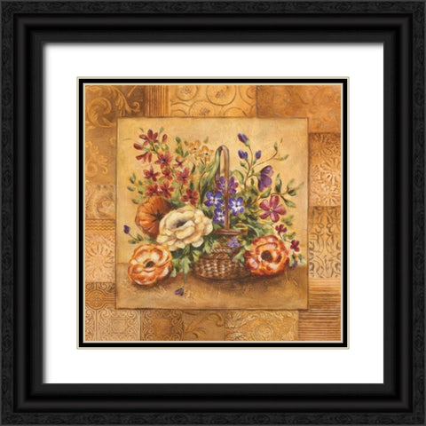 Firenze Sampler I Black Ornate Wood Framed Art Print with Double Matting by King, Michael