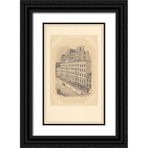Grand and Crosby Black Ornate Wood Framed Art Print with Double Matting by Old New York