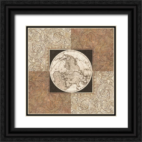 Worldly Perspective I Black Ornate Wood Framed Art Print with Double Matting by Bannister, Cory