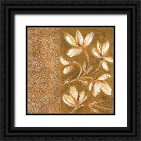 Bukara Paisley I Black Ornate Wood Framed Art Print with Double Matting by King, Michael