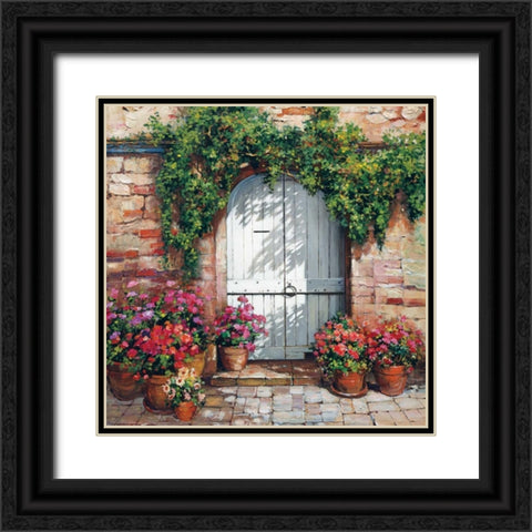 Stone Stairway Petites A Black Ornate Wood Framed Art Print with Double Matting by Duvall, Roger