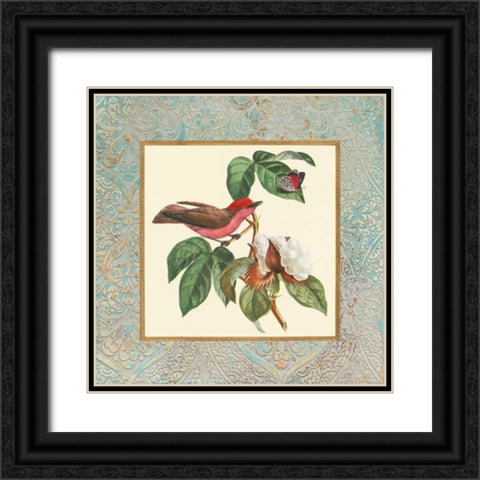 Bel Air Songbirds I Black Ornate Wood Framed Art Print with Double Matting by Alexander, Zachary
