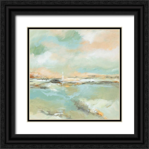 Waterline I Black Ornate Wood Framed Art Print with Double Matting by King, Michael