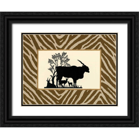 Serengeti Silhouette I Black Ornate Wood Framed Art Print with Double Matting by Chilton, Sarah E