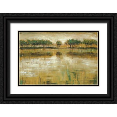Tiverton Lake Black Ornate Wood Framed Art Print with Double Matting by Roth, Jack