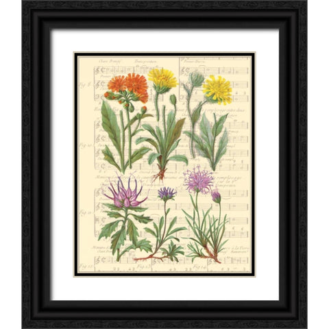 Allegro II Black Ornate Wood Framed Art Print with Double Matting by Paschal, Irene