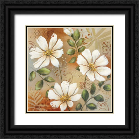 Siena White I Black Ornate Wood Framed Art Print with Double Matting by King, Michael