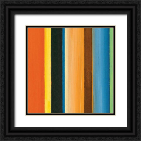 Hampton Stripe II Black Ornate Wood Framed Art Print with Double Matting by Chandler, Fran