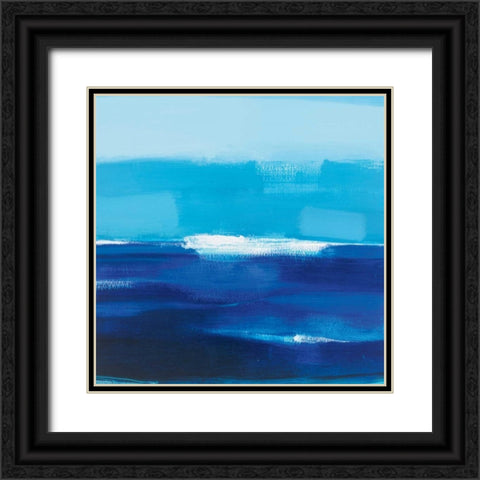 Cerulean Seas Black Ornate Wood Framed Art Print with Double Matting by Roth, Jack