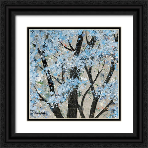 Winter Theme Black Ornate Wood Framed Art Print with Double Matting by Alves, Helena