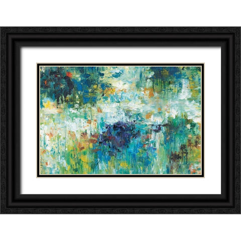 Falling Waters Black Ornate Wood Framed Art Print with Double Matting by Roth, Jack
