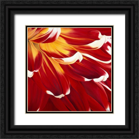 Colourful Floral I Black Ornate Wood Framed Art Print with Double Matting by Poelstra-Holzhaus, Yvonne