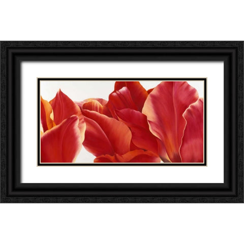 Fancy Flower I Black Ornate Wood Framed Art Print with Double Matting by Poelstra-Holzhaus, Yvonne