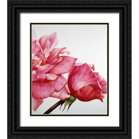 Pink Twin II Black Ornate Wood Framed Art Print with Double Matting by Poelstra-Holzhaus, Yvonne