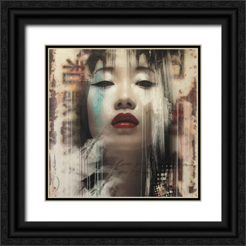Isamu Black Ornate Wood Framed Art Print with Double Matting by Jochem, Hans