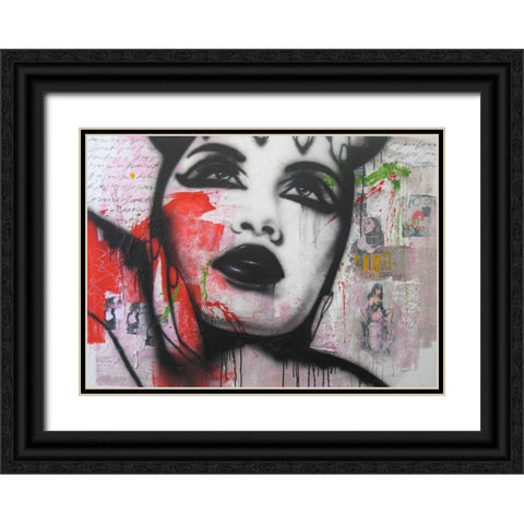 Erase Black Ornate Wood Framed Art Print with Double Matting by Jochem, Hans