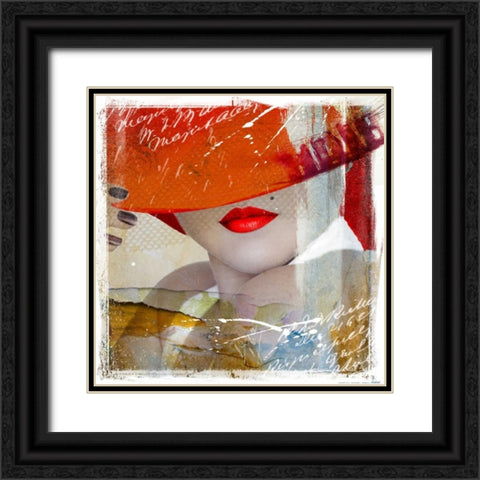 Glamorous V Black Ornate Wood Framed Art Print with Double Matting by Bakker, Jochem