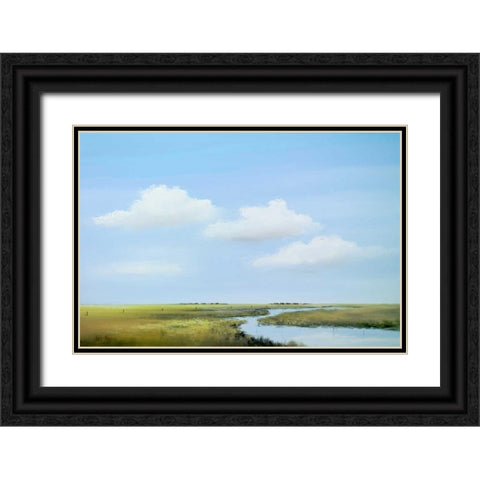 Down the river III Black Ornate Wood Framed Art Print with Double Matting by Paus, Hans