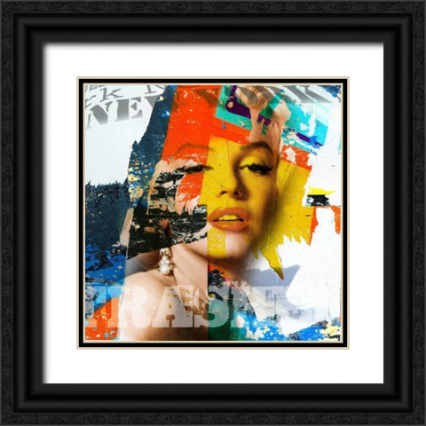 Marilyn II Black Ornate Wood Framed Art Print with Double Matting by Baker, Micha