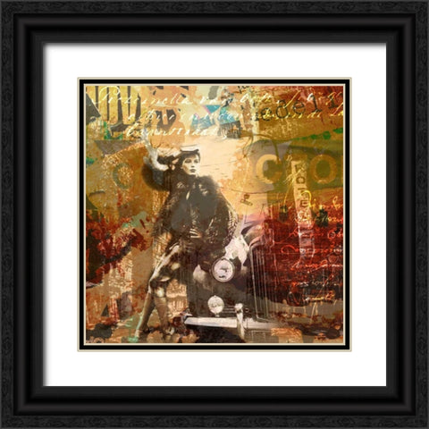 Rendezvous Black Ornate Wood Framed Art Print with Double Matting by Baker, Micha