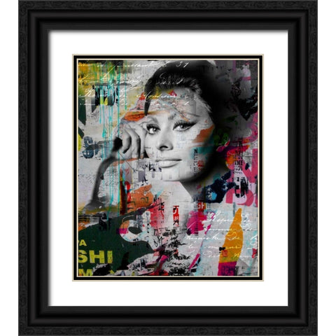 Sofia Black Ornate Wood Framed Art Print with Double Matting by Baker, Micha