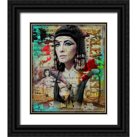 Cleopatra Black Ornate Wood Framed Art Print with Double Matting by Baker, Micha