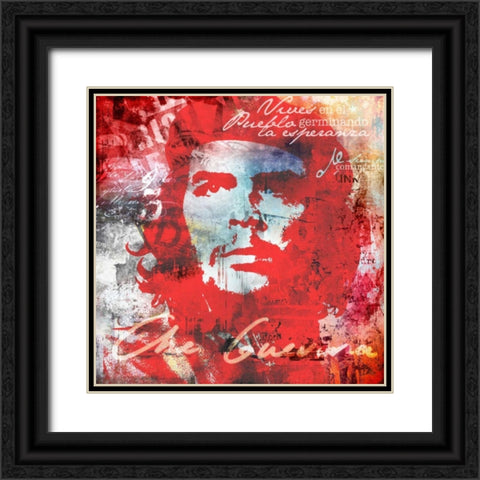 Che Black Ornate Wood Framed Art Print with Double Matting by Baker, Micha