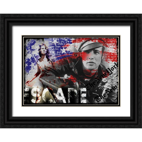 Escape Black Ornate Wood Framed Art Print with Double Matting by Baker, Micha