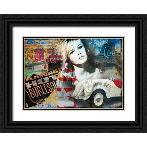 Brigite Black Ornate Wood Framed Art Print with Double Matting by Baker, Micha