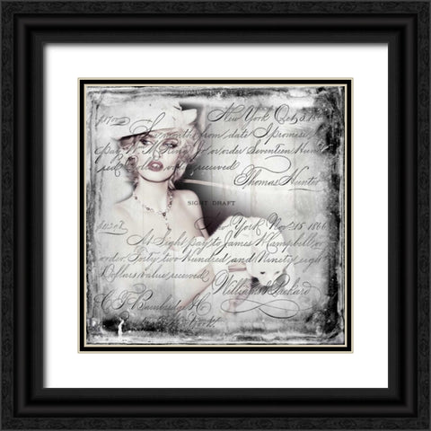 Promis Black Ornate Wood Framed Art Print with Double Matting by Baker, Micha