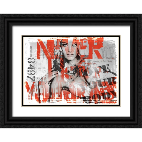 Move Black Ornate Wood Framed Art Print with Double Matting by Baker, Micha