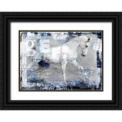 Running Black Ornate Wood Framed Art Print with Double Matting by Baker, Micha