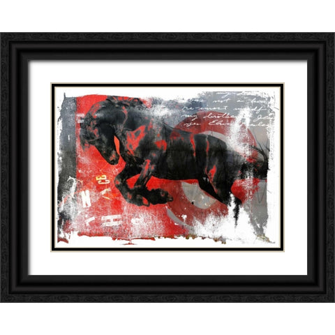 Force Black Ornate Wood Framed Art Print with Double Matting by Baker, Micha