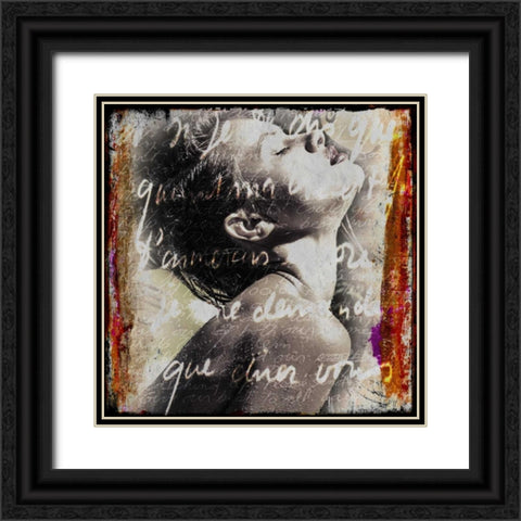 Feeling Black Ornate Wood Framed Art Print with Double Matting by Baker, Micha