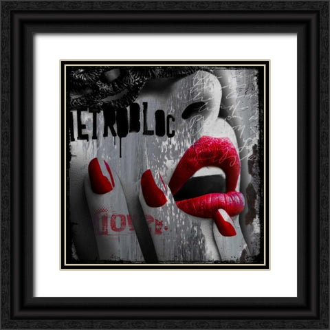 Love Black Ornate Wood Framed Art Print with Double Matting by Baker, Micha