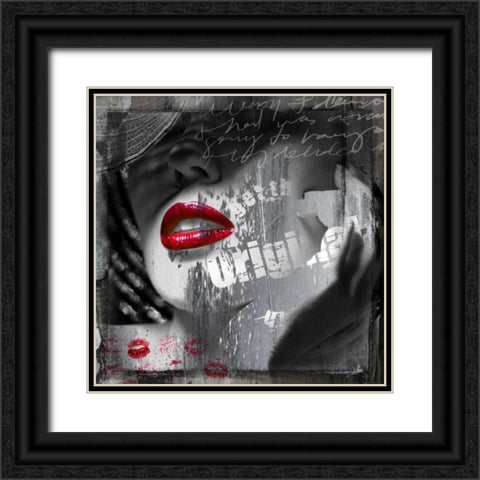 Waiting Black Ornate Wood Framed Art Print with Double Matting by Baker, Micha