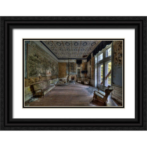Hotel Rouge III Black Ornate Wood Framed Art Print with Double Matting by Sneeuw, Ivo